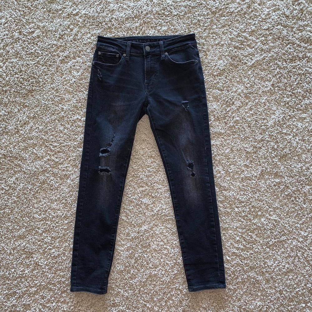American eagle men’s slim black jeans